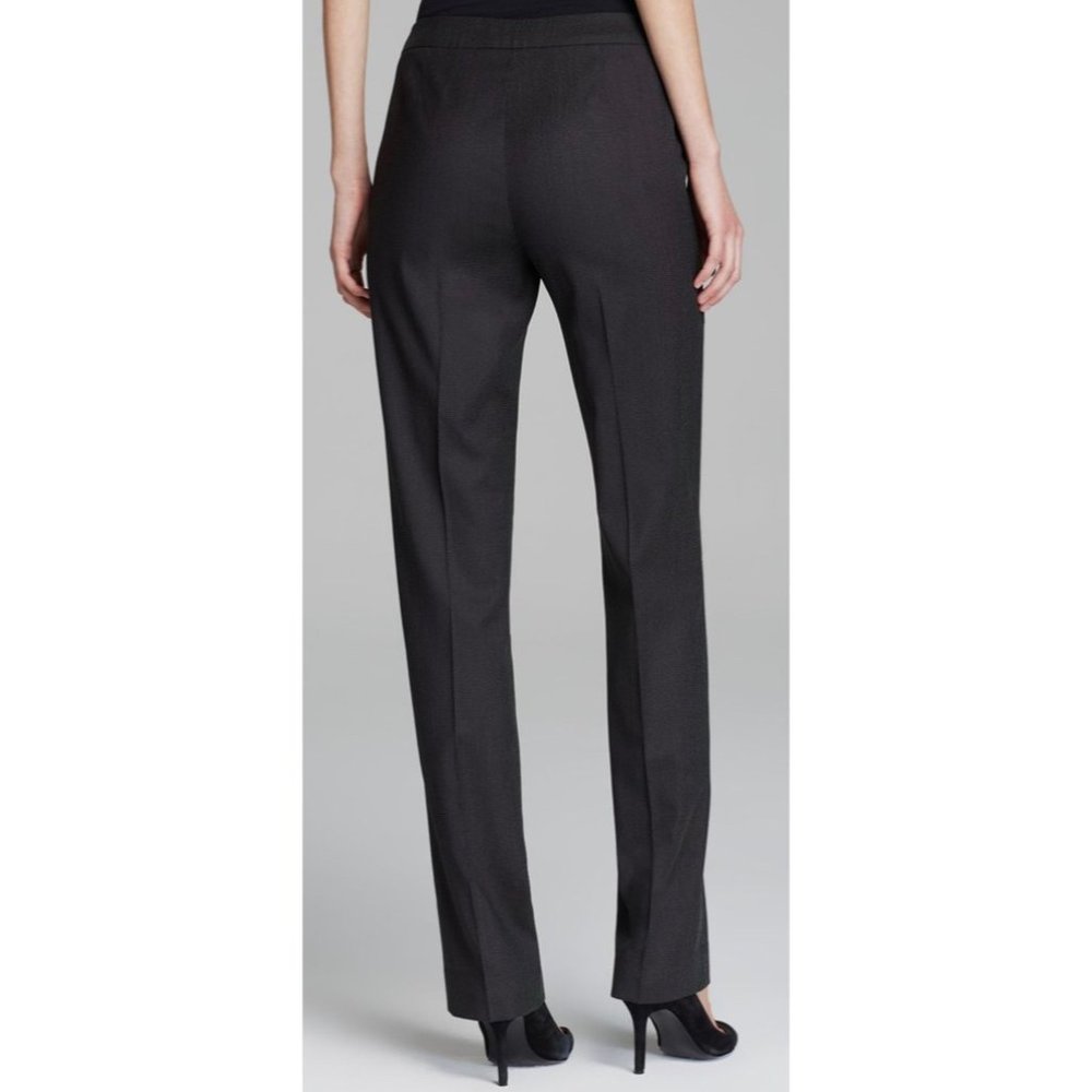 LAFAYETTE 148 Italian Stretch Wool Barrow Pant In Black Size 10 - Picture 11 of 11